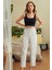 Kadın Siyah Kalın Askılı Crop Top Büstiyer 8
