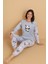Fawn 1204 Peluş Welsoft Polar Kışlık Yumoş Panda Kadın Pijama Takımı 3