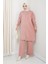 Takım Leopar Desenli Simli Pantolonlu Tunik 1