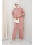 Takım Leopar Desenli Simli Pantolonlu Tunik 2