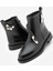 Kadın Fermuarlı Tokalı Günlük Bot Velis Siyah 5