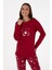 Kadın Bordo Pijama Takım 50318919-VR014 3