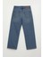 Kadın Yüksek Bel Wide Leg Mavi Jean Pantolon 5