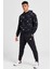 Nsw Clup Jogger Erkek Siyah Şardonlu Eşofman Altı 4