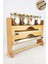 Bambu Baharat Standlı Streç Alüminyum Folyo Kesici Kağıt Havluluk Seti Derinlik 7 cm Yükseklik: 28 cm En: 35,5 cm 4