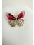 Taşlı Sedefli Kelebek Broş (En:4 cm) 5