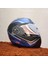 -158 Çene Açılır Gözlüklü E-Ce Belgeli Kask Mavi Grafik 4