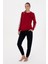 Kadın Bordo Pijama Takım 50318819-VR014 4