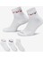 Dri Fit Everyday Plus Cushioned Training Ankle Socks (3 Pairs) Unisex Çeyrek Bilekli Çorap 3 Çift Beyaz 1