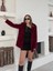 Fok Ceket Premıum Kalite Bordo ST255860 3