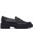 Kadın Siyah Kalın Tabanlı Maskülen Loafer 25AFE480118 1