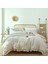 Makiteks %100 Pamuklu Fırfırlı Bej 240X220+2*(50X70) Battal Boy Nevresim ve Yastık Kılıfı 2