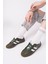 Bağcıklı Unisex Spor Sneaker Ayakkabı-Haki-Bej 1