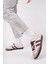 Bağcıklı Unisex Spor Sneaker Ayakkabı-Bej-Bordo 6