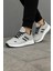Unisex Bağcıklı Triko Poli Taban Spor Ayakkabı-Buz-Siyah 3