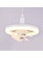 48W LED Işık Uzaktan Kumandalı Tavan Fanı 360 ° Döner Soğutma Elektrikli Fan Işık Iç Mekan Dekoratif Tavan Işığı A (Yurt Dışından) 5