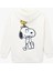 Snoopy Lisanslı Kapüşonlu Uzun Kollu Arkası Baskılı Oversize Sweatshirt 3