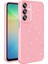 Galaxy A16 Kılıf Kamera Korumalı Simli Lüks Senk Koton Kapak - Açık Pembe 1