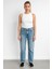 Lopez 1003 Normal Bel Açık Mavi Comfort Straight Jeans Kadın 1