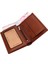 Hakiki Deri Bozuk Para ve Kart Bölmeli Içi Fermuarlı Erkek Cüzdanı - Taba 3