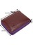Hakiki Deri Kağıt Para ve Bol Şeffaf Kart Bölmeli, Fermuarlı Unisex Kartlık - Bordo 1