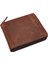 Unisex Kağıt Para ve Bol Kart Bölmeli Hakiki Eskitme Deri Cüzdan Kartlık - Tiguan Kahve 2