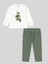 Motorcu Uzun Kol Sweat Içi Astarlı Kadife Pantolon Takım (01-04 Yaş Arası) - Çağla Yeşili 1