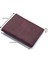 Hakiki Eskitme Deri Kağıt Para ve Bol Kart Bölmeli Unisex Cüzdan - Mor 1