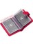 Hakiki Deri Kağıt Para ve Şeffaf Bol Kart Bölmeli Patlı Unisex Kartlık Cüzdan - Kırmızı 4