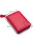 Hakiki Deri Bol Şeffaf Kart Bölmeli Fermuarlı Unisex Cüzdan - Kırmızı 1