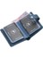 Hakiki Deri Kağıt Para ve Şeffaf Bol Kart Bölmeli Patlı Unisex Kartlık Cüzdan - Kot Mavi 5
