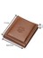 Hakiki Deri Kağıt Para ve Bol Kart Bölmeli ve Ekstra Kartlıklı Erkek Cüzdanı - Taba 1