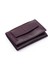 Unisex Hakiki Deri Bozuk Para ve Kağıt Para Bölmeli Cüzdan Kartlık - Mor 2