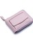 Hakiki Deri Kağıt Para ve Bol Şeffaf Kart Bölmeli, Fermuarlı Unisex Kartlık - Lavanta Pembe 7
