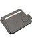 Hakiki Deri Çift Taraflı Kullanıma Uygun Kuşaklı Kağıt Para Klipsli Unisex Kartlık - Gri 2