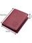 Kağıt Para ve Bol Kart Bölmeli Unisex Crazy Eskitme Hakiki Deri Cüzdan Kartlık - Bordo 1