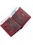 Kağıt Para ve Bol Kart Bölmeli Unisex Crazy Eskitme Hakiki Deri Cüzdan Kartlık - Bordo 3