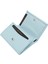 Unisex Hakiki Deri Bozuk Para ve Kağıt Para Bölmeli Cüzdan Kartlık - Bebek Mavisi 3