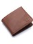 Hakiki Deri Kağıt Para, Bozuk Para ve Bol Kart Bölmeli Erkek Cüzdanı - Taba 2