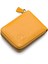 Hakiki Deri Kağıt Para ve Bol Şeffaf Kart Bölmeli, Fermuarlı Unisex Kartlık - Hardal 2