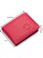 Hakiki Deri Kağıt Para ve Bol Şeffaf Kart Bölmeli Unisex Kartlık - Kırmızı 1
