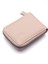 Hakiki Deri Kağıt Para ve Bol Şeffaf Kart Bölmeli, Fermuarlı Unisex Kartlık - Pudra 2