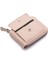 Hakiki Deri Kağıt Para ve Bol Şeffaf Kart Bölmeli, Fermuarlı Unisex Kartlık - Pudra 6