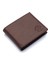 Hakiki Deri Kağıt Para, Bozuk Para ve Bol Kart Bölmeli Erkek Cüzdanı - Kahverengi 2