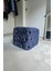 Küp Puf - BEST İthal Kadife Babyface Kumaş Varak Baskı - Modern Ve Şık Oturma Dekoratif Puf&Bench 3