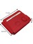 Hakiki Deri Çift Taraflı Kullanıma Uygun Kuşaklı Kağıt Para Klipsli Unisex Kartlık-Kırmızı 1