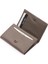 Unisex Hakiki Deri Bozuk Para ve Kağıt Para Bölmeli Cüzdan Kartlık - Kum 4