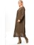 Uzun Kol Sena Etnik Desenli Sonbahar ve Kışlık Uzun Triko Elbise Kahve Khv 4