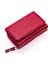 Hakiki Deri Kağıt Para ve Bol Kart Bölmeli Fermuarlı Kadın Cüzdanı - Kırmızı 2