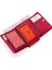 Hakiki Deri Kağıt Para ve Bol Kart Bölmeli Fermuarlı Kadın Cüzdanı - Kırmızı 3